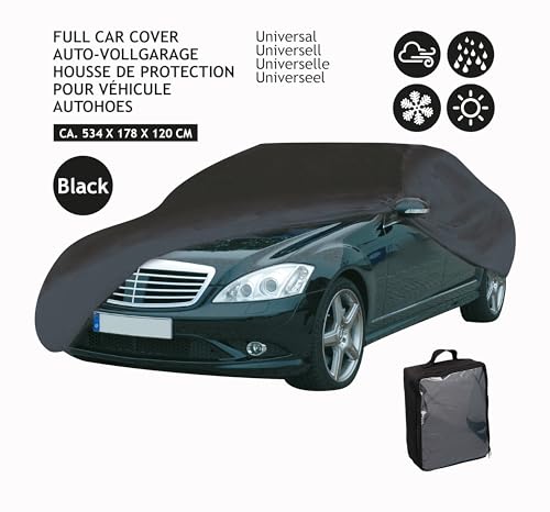 Dunlop Autoabdeckung - Universal - 534 x 178 x 120 cm - Schwarz