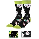 HAPPYPOP Funny Poker Gifts - Casino Socks for Gamblers & Poker Players