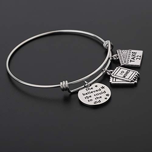 CHOROY Film Charm Bracelet Actress Bracelet Film Director Bracelet Graduation Gift for Film Students She Believe She Could So She Did4