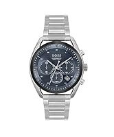 Hugo Boss Men's 1514093 Stainless Steel Quartz Fashion Chronograph Watch, Blue, 44MM