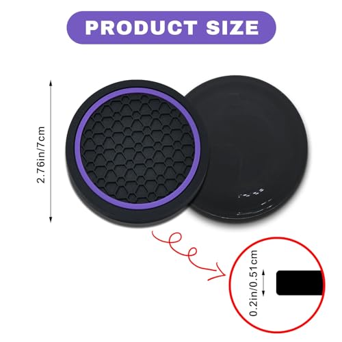 Set 4 tapetes porta vasos para Toyota Camry 2018-2024 morado miniatura 2