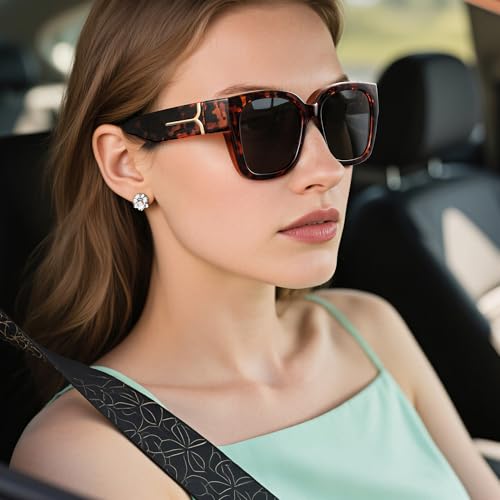 Wrimen überzieh sonnenbrille-Damen und Herren-Polarisiert Sonnenbrille über normale brille-Quadratisch überbrille-Groß Sonnenüberbrille für brillenträger-over glasses sunglasses-mit uv schutz-Schwarz