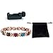 Produktbild QSJWLKJ Damen Classic Health Kupferbeschichtung Armband für Frauen Bunte Steine Magnetische Mode Damen   Armreif Werkzeug hinzufügen MBA030C