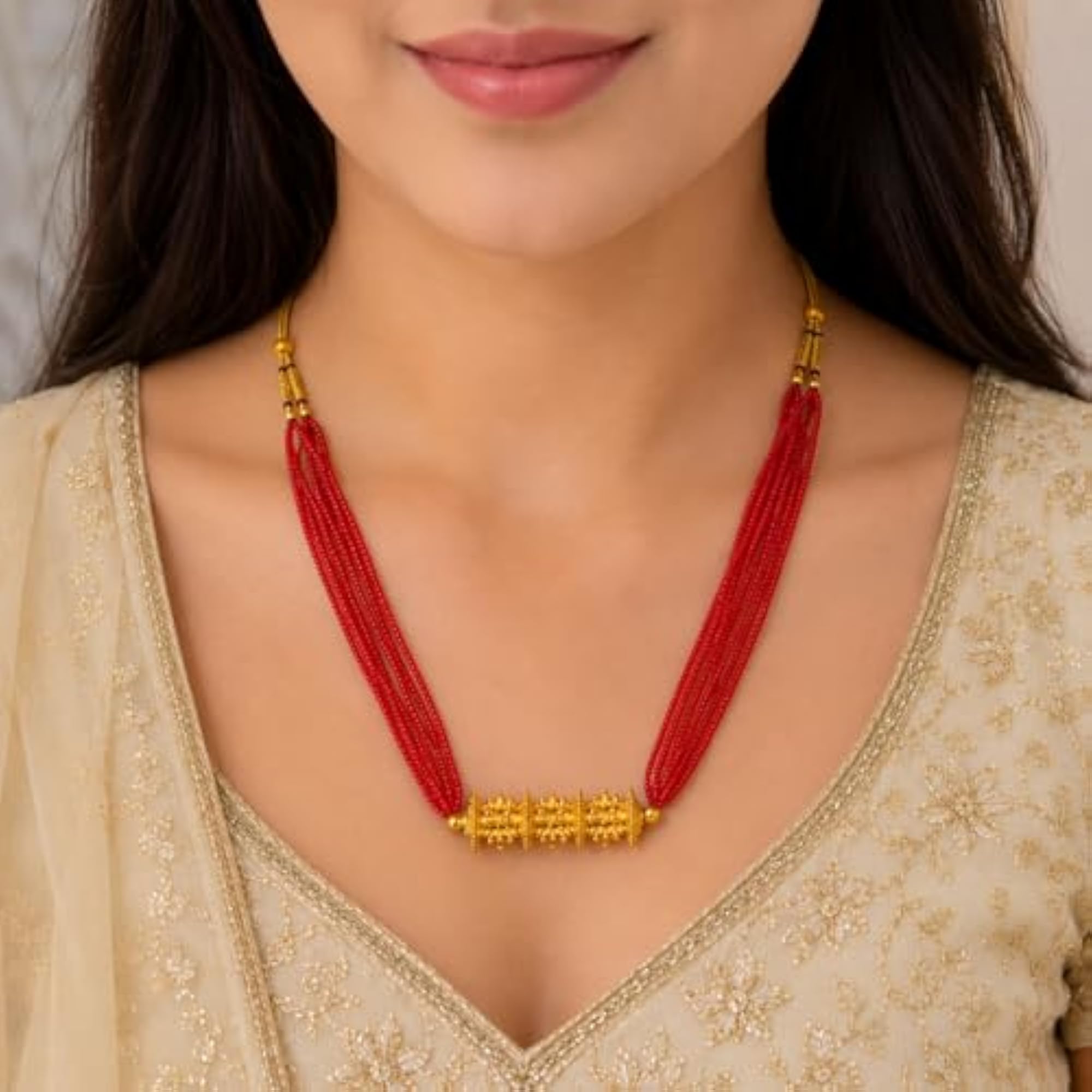 Women's Nepali Maili Tilhari Pote Mangalsutra Necklace