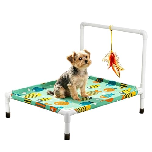 Cama elevada para perros portátil solución contra suelo caliente y suciedad en camping 2