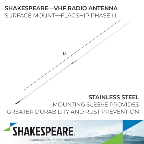 Image of Shakespeare 6018-R Phase III VHF Antenna - 17′ 6″ (5.3M) VHF Marine Band 9dB Gain