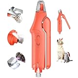CATPICK 2-in-1 Cat Nail Clippers & Dog Nail Clippers Trimmers for Large Medium Small Dogs Cats Claw Trimmer Quick Sensor and Safety Guard USB Rechargeable with 2 LED Lights Dogs Nail Trimmer