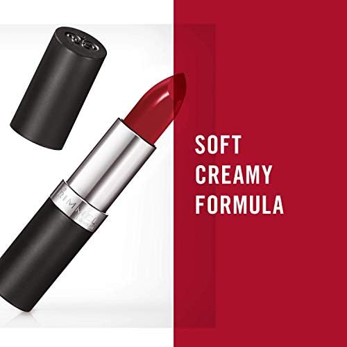 Rimmel London Lasting Finish Lipstick, Moisturising Formula with Luscious Touch and Black Diamond Pigment Complex, 001 True Red, 4 g