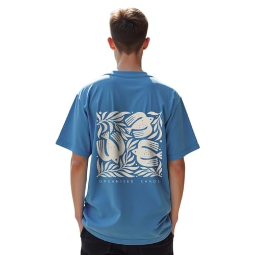 Image of Nobero Men's Oversized Graphic T-Shirt for Men | Soft Cotton | Drop Shoulder Relaxed Fit | Printed Casual Tshirt for Men