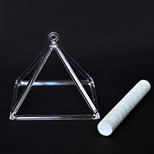CVNC 12" Chakra Quartz Crystal Singing Pyramid Sound Healer Tools Yoga Enthusiasts Chakra Healing Meditation Crystal singing pyramid - Thumbnail 4