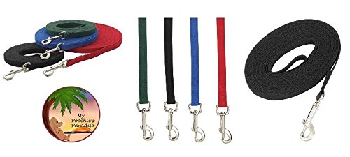 Guardian Gear Dog Training Cotton Web Leads Lead to Train Dogs Choose from 4 Colors & 5 Sizes (20 Foot Red)