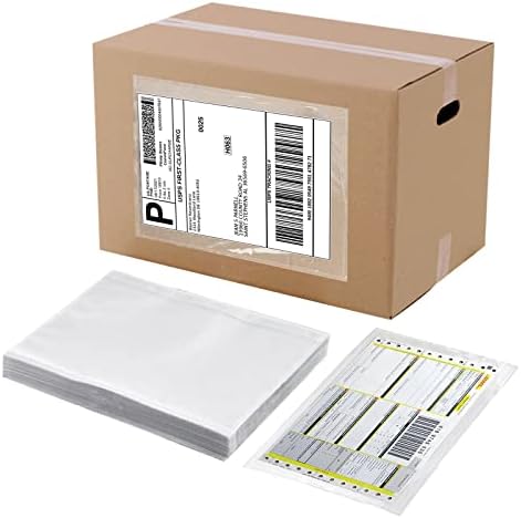 RyhamPaper Packing List Envelopes, Clear 6” x 9” Self Adhesive Shipping Labels Envelope Pouches (200 PCS)