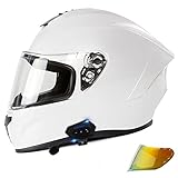 Bluetooth Integrated Motorcycle Helmet DOT/ECE Approved Motorcycle Modular Full Face Helmet HD Sun V