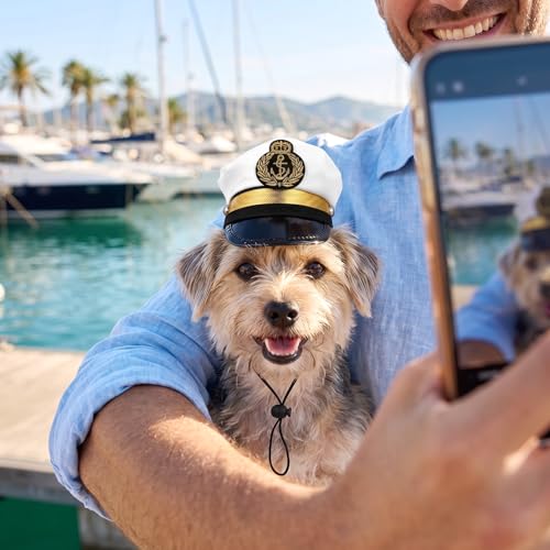 Sombrero Capitán para Perros Ajustable M miniatura 6