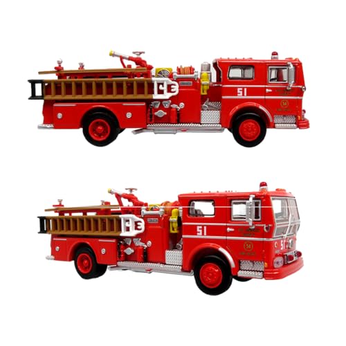 Iconic Replicas 1973 Ward Lafrance Ambassador Fire Engine: LACOFD — Engine 51 1:87 Diecast Model Fire Truck