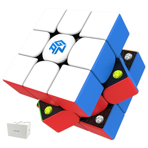 GAN 356M lite - Cubo mágico magnético (3 x 3, Speed Cube Original con IPG & GES+, ligero, magnético, diseño sencillo, juego ideal para adultos y niños)