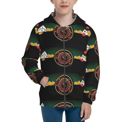Casino Kids Pullover Hoodies Boys Zip Up Sweatshirts Girls Athletic Clothes with Pocket3