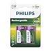 Produktbild Philips C Size 3000 mAh Rechargeable Batteries x2