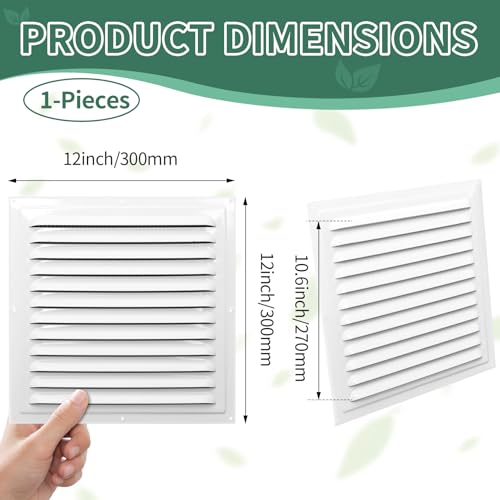 Rejillas de ventilación cuadradas de aluminio resistente de 30,5 x 30,5 cm 2
