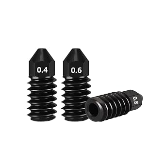 3 Pcs Hardened Steel Nozzles for Bambu Lab A1/A1 Mini hotend, Removable Nozzles for Bambu Lab A1/A1 Mini 3D Printer Accessory Mix-3pcs