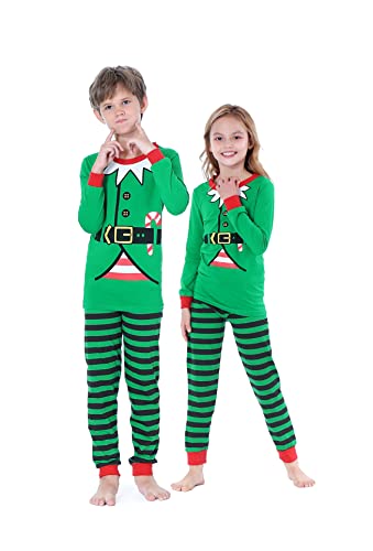 Benaive Matching Family Christmas Pajamas Set Holiday Pjs for Women Men Sleepwear (Green, Elf, 3T) - image 3