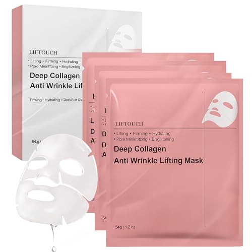 Korean Overnight Collagen Face Mask (4 PACKS) - Hydrating Deep Co...