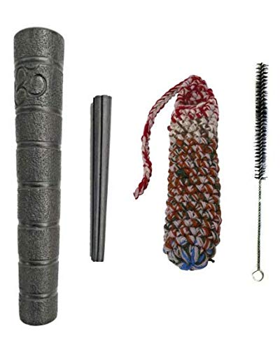 OutonTrip Clay Handmade Chillum with Cleaner Kit and Cover (6inch)