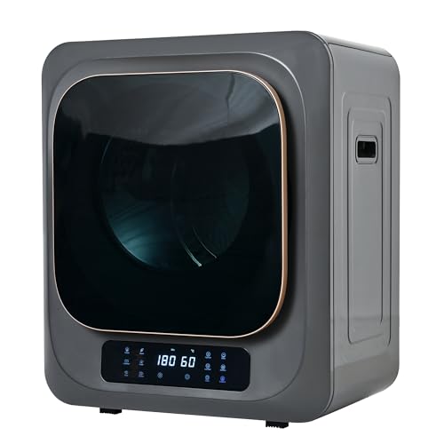 Wäschetrockner Abgastrockner 3kg (4kg), 850W, Edelstahl, 6 Programme, Timer-Funktion, Mehrfachfilter, Überhitzungsschutz, Wandmontierbar, Energieklasse G, Grau