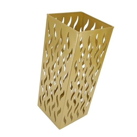 Portaombrelli da ingresso in metallo alla moda, secchio portaoggetti da interno per ombrelli da pioggia, pratico organizer per casa e ufficio, porta ombrelli (oro)