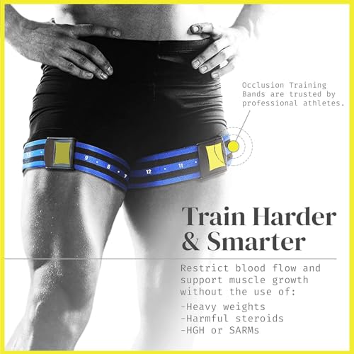 Image of 4Pcs Bands Blood Flow Restriction Bands for Arms Legs & Glutes for Occlusion Training Quick-Release Elastic Strap Ideal for Muscle Growth Without Heavy Weights