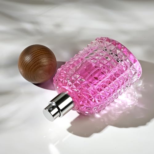 50ml/1.7 Oz Glass Spray Bottle Perfume Atomizer,Perfume Travel Refillable Spray Bottle Empty with 3 Kinds of Dispenser (A2)4