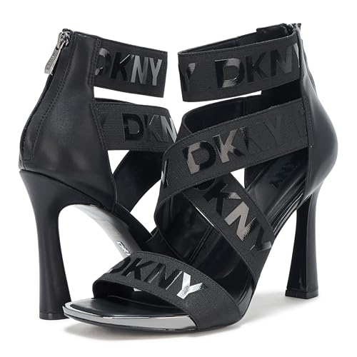 DKNY Women's Coda Evening Strappy Dress Heel with Logo Heeled Sandal3