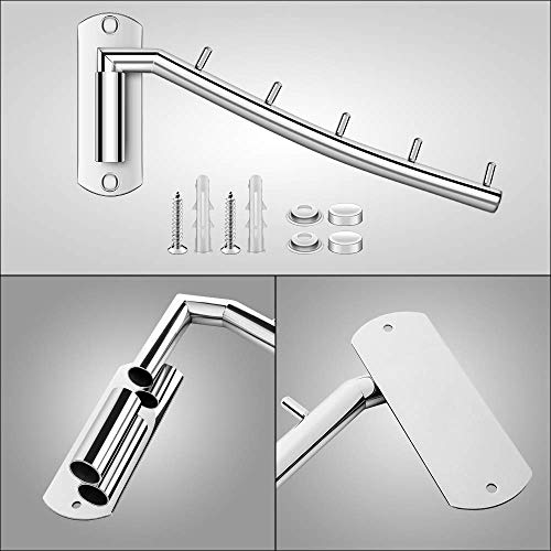 image for Newdora Folding Wall Mounted Clothes Hanger Rack Clothes Hook Stainles