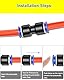 HOLMOL Pneumatik Steckverbinder 50 Stück, 4/6/8/10/12mm Air Push Schnellkupplungen für Verbindung von Luft Schlauch, Pneumatik Stecker Fitting, Schlauchverbinder Set mit Box