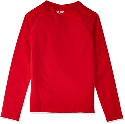 Camiseta Manga Longa Básica, TipTop, Criança Unissex, Vermelho, 4