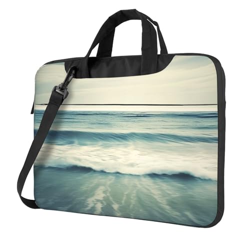 Bolso de hombro para laptop con diseño oceánico miniatura 1
