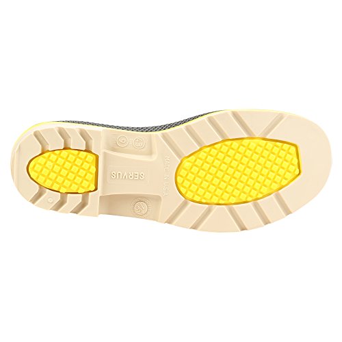 Servus Pro+ 15" PVC Chemical-Resistant Steel Toe Men's Work Boots, Gray, Yellow & Beige (75105)4