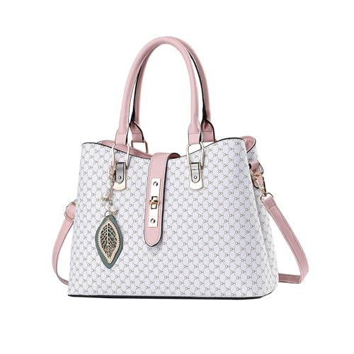 Sac à main chic femme blanc NICOLE & DORIS avec bandoulière imprimée
