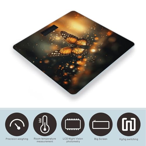 Báscula Digital de Baño JTREHY de Vidrio Templado miniatura 3