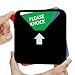 Kichwit Privacy Sign - Do Not Disturb, Out of Office, Please Knock, In a Meeting, Conference - for Offices, Squared Shaped, 4.9 Inch, Black