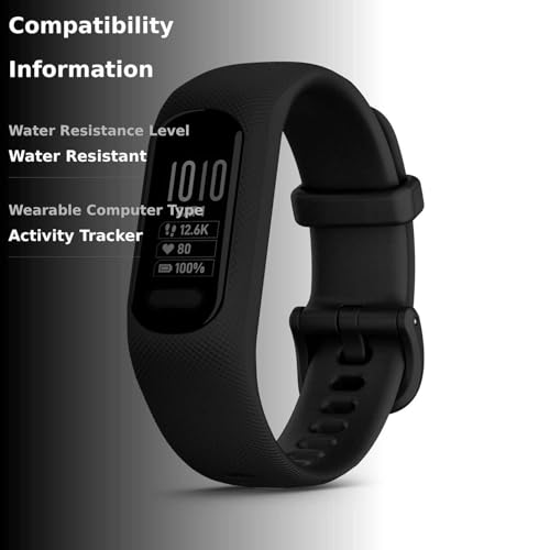 Garmin vívosmart® 5, Fitness Tracker, Long-Lasting Battery, Simple Design, Black