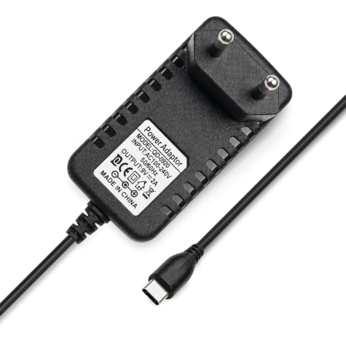 Alimentador 9V 2A USB C, Adaptador de Corriente, Fuente de alimentación USB C, Alimentador de Pared, Conector USB C, Negro