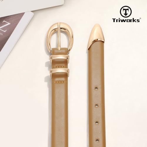 Image of TRIWORKS Women Belt for Jeans Pants Fashion Ladies Faux Leather belt