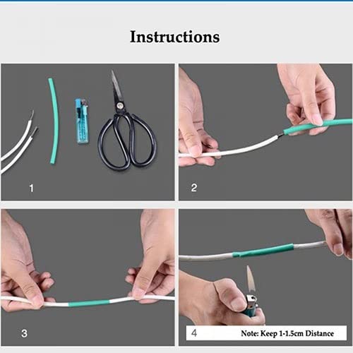 Tubo Termorestringente, Con Colla Adesiva Foderata 4: 1 Kit Cavi Avvolgenti For Tubi A Doppia Parete (Size : Inside Diameter 72 mm)