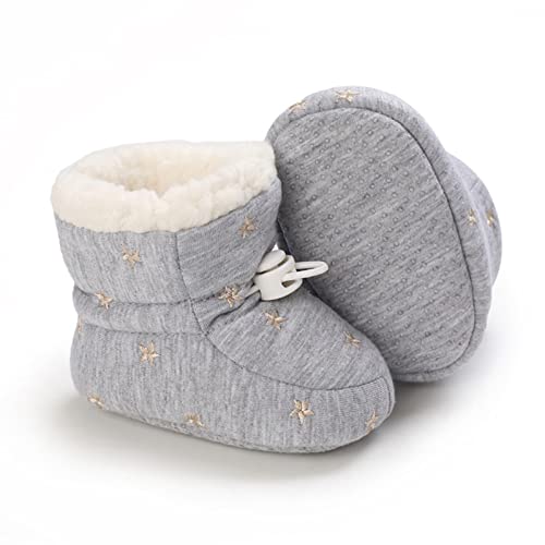 Toddler Fuzzy Lined Boots Size 12 Baby Girls Light House Short Booties Newborn Funny Furry Winter Warm Cozy Shoes4