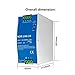 KOTIRCYY 1pcs NDR-75W 120W 240W 480W 12V 24V 48V Switching Power Supply Industrial DIN Rail AC/DC Single Output Power Transformer(NDR-75-12V 6.2A)