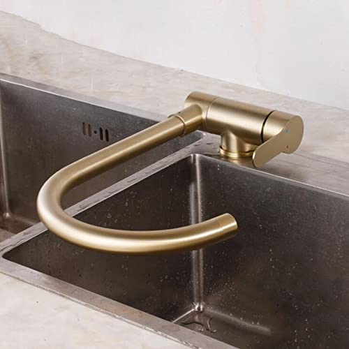 Robinet cuisine pliable devant fenêtre mitigeur eau chaude et froide - 4