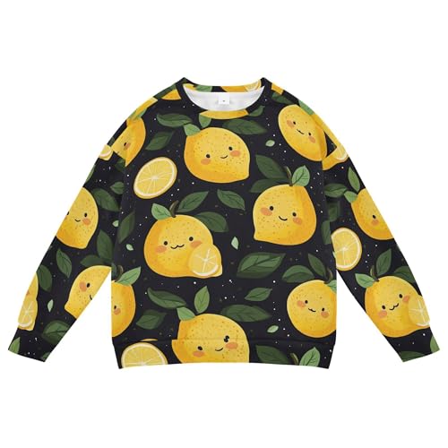 JUNZAN Cartoon Funny Lemons Little Kids Hoodie Sweatshirt Crewneck Hoodie for Boys Party 4T