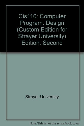 CIS 110 Computer Programming and Design (Second... 0536314233 Book Cover