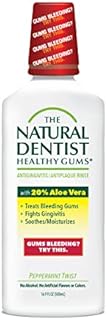 The Natural Dentist Healthy Gums Antigingivitis/Antiplaque Rinse, Adults 12 & Up, Gingivitis Mouthwash, Bleeding Gums Treatment, Safe for Chemotherapy Patients, Aloe Vera, Alcohol-free, 16.9 fl